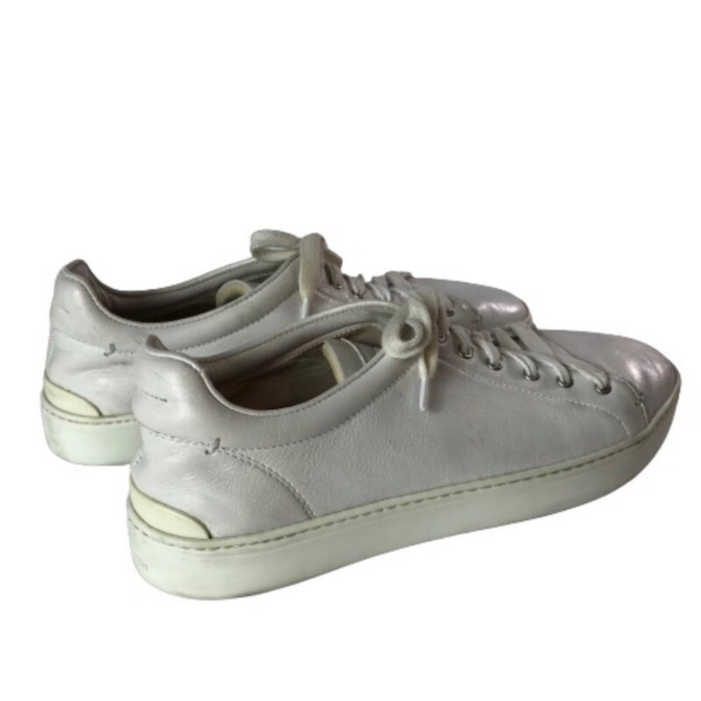 Rag‎ & Bone Size EU 40 US 10 Women's White Leather Sneakers Classic Comfort